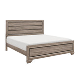 Federica 3 Piece Grayish Brown Panel Bedroom Set