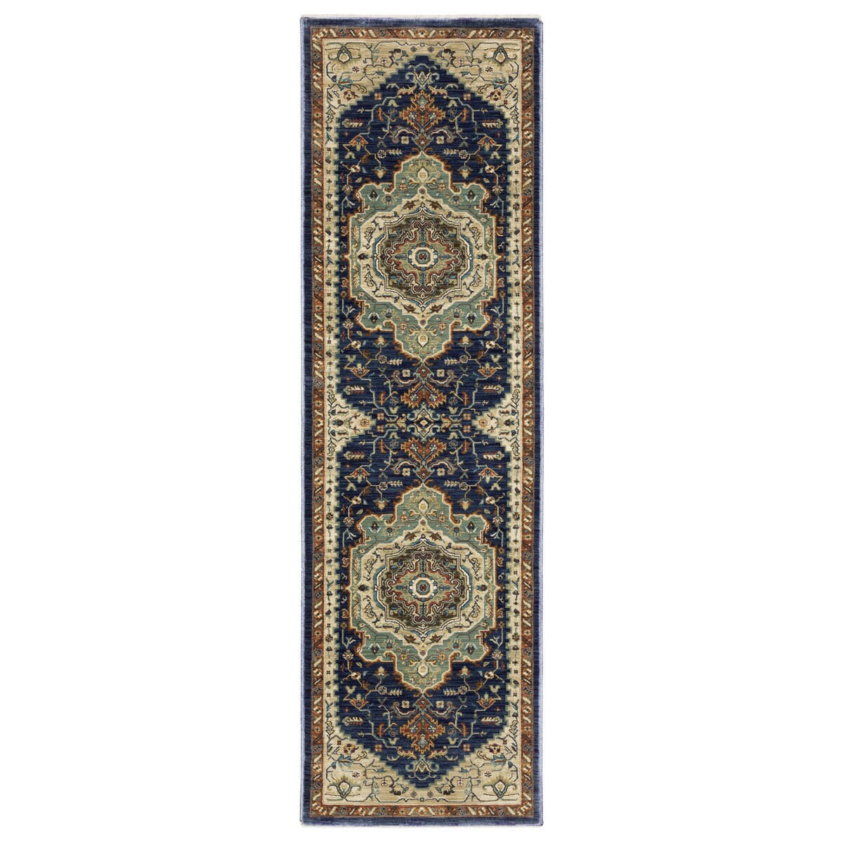 Style Haven Federica Bohemian Center Medallion Fringe Edge Area Rug