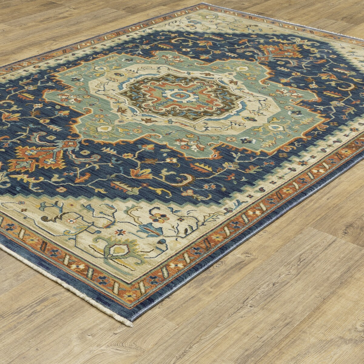 Style Haven Federica Bohemian Center Medallion Fringe Edge Area Rug