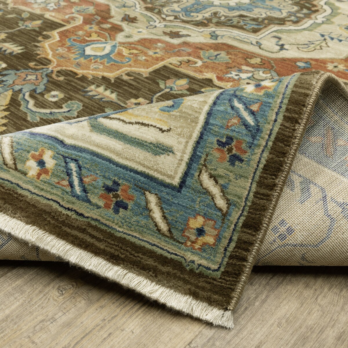 Style Haven Federica Bohemian Center Medallion Fringe Edge Area Rug