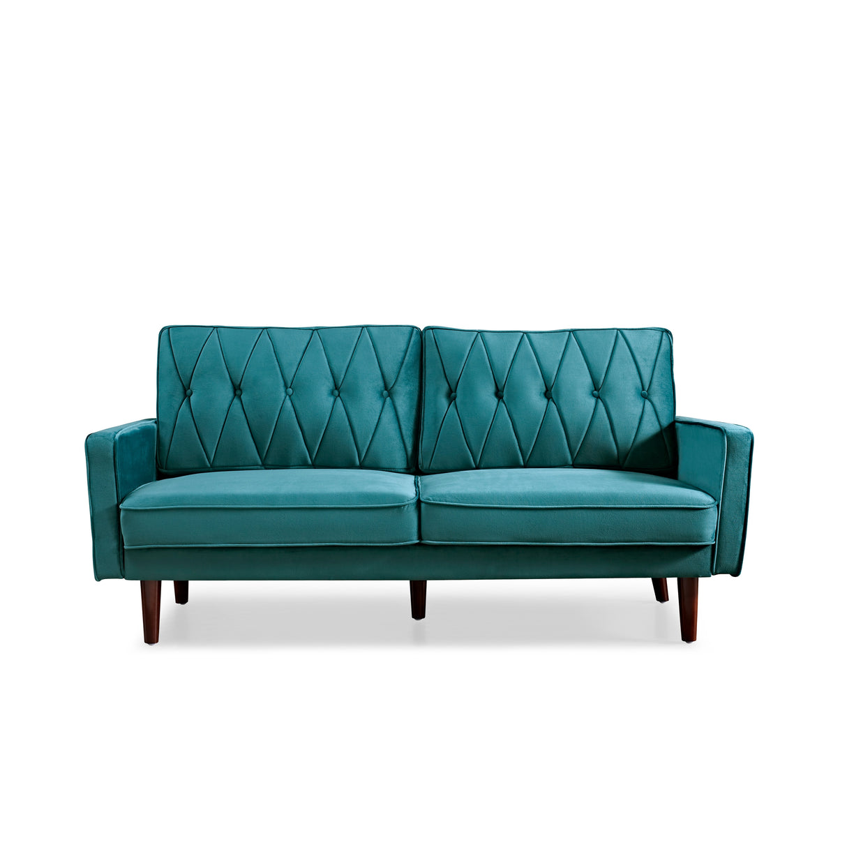 Feemster 69.3" Wide Velvet Tufted Cushion Back Sofa