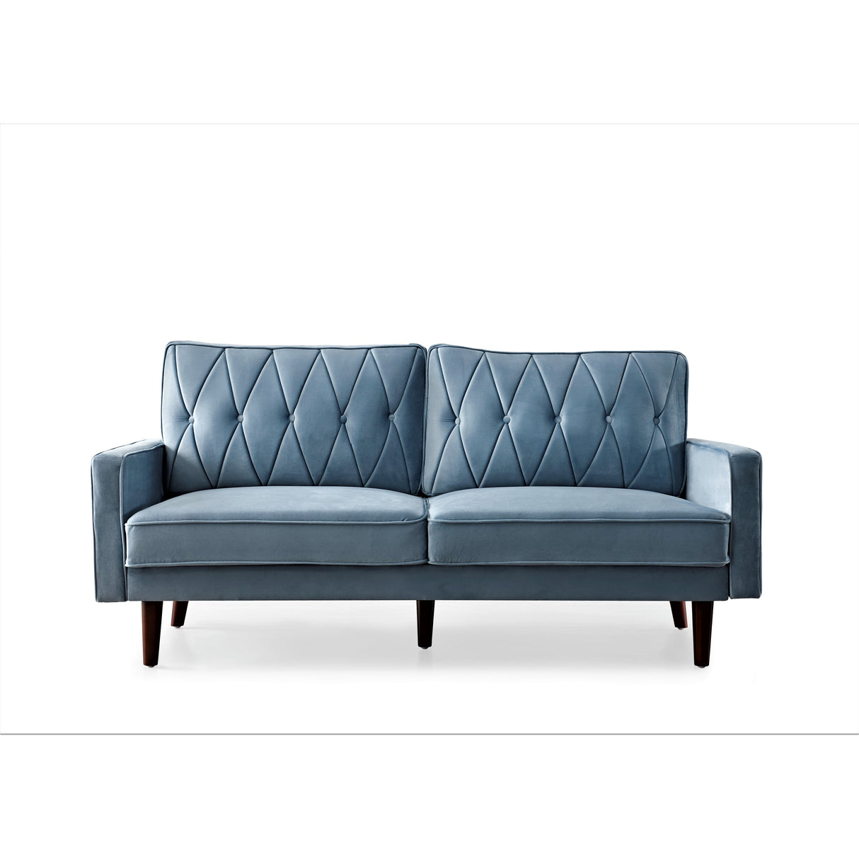 Feemster 69.3" Wide Velvet Tufted Cushion Back Sofa