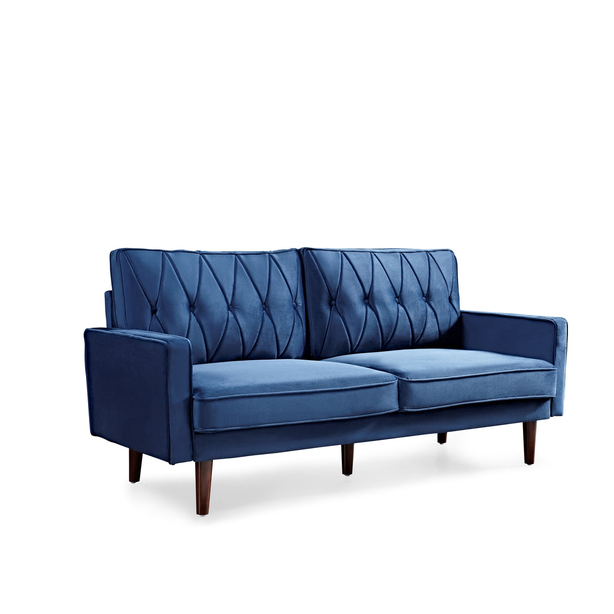 Feemster 69.3" Wide Velvet Tufted Cushion Back Sofa