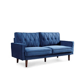Feemster 69.3" Wide Velvet Tufted Cushion Back Sofa