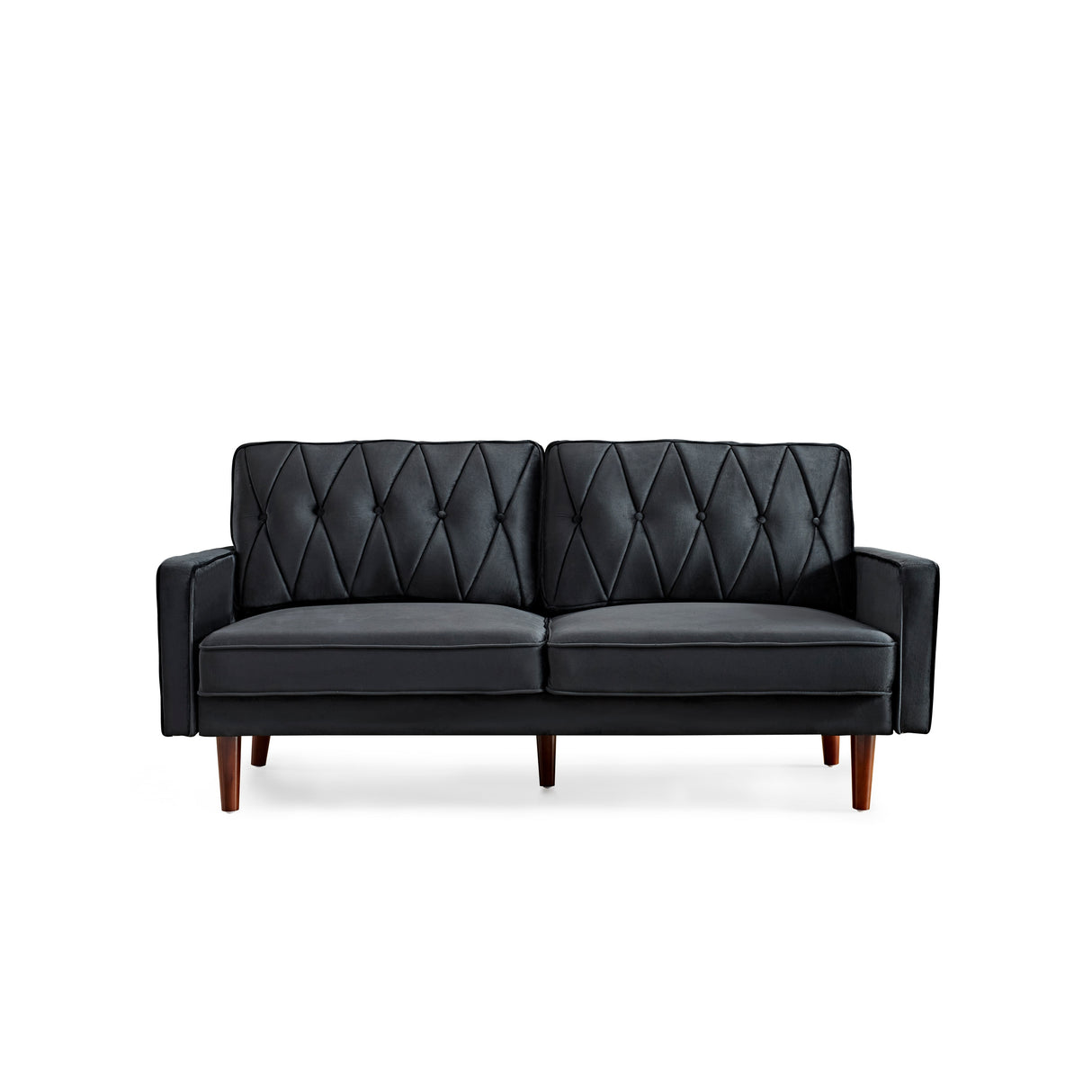 Feemster 69.3" Wide Velvet Tufted Cushion Back Sofa