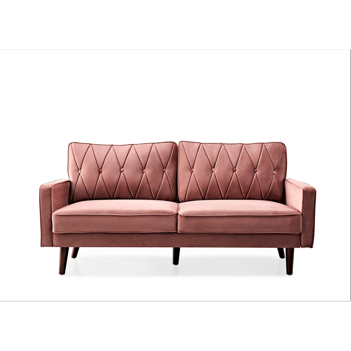 Feemster 69.3" Wide Velvet Tufted Cushion Back Sofa