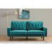 Feemster 69.3" Wide Velvet Tufted Cushion Back Sofa