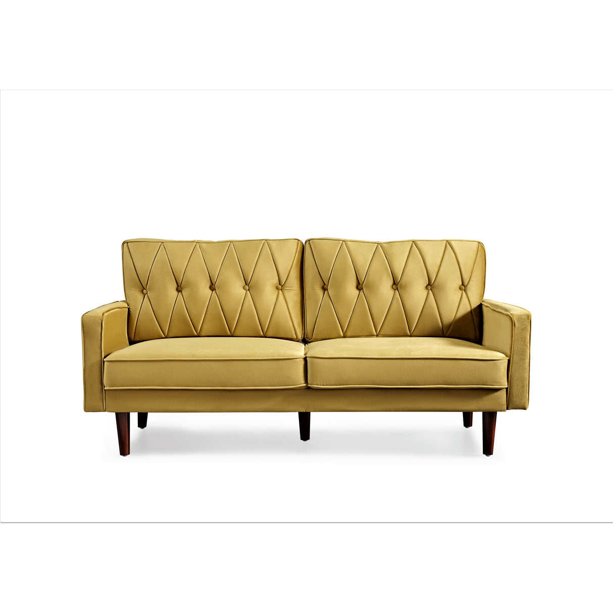 Feemster 69.3" Wide Velvet Tufted Cushion Back Sofa
