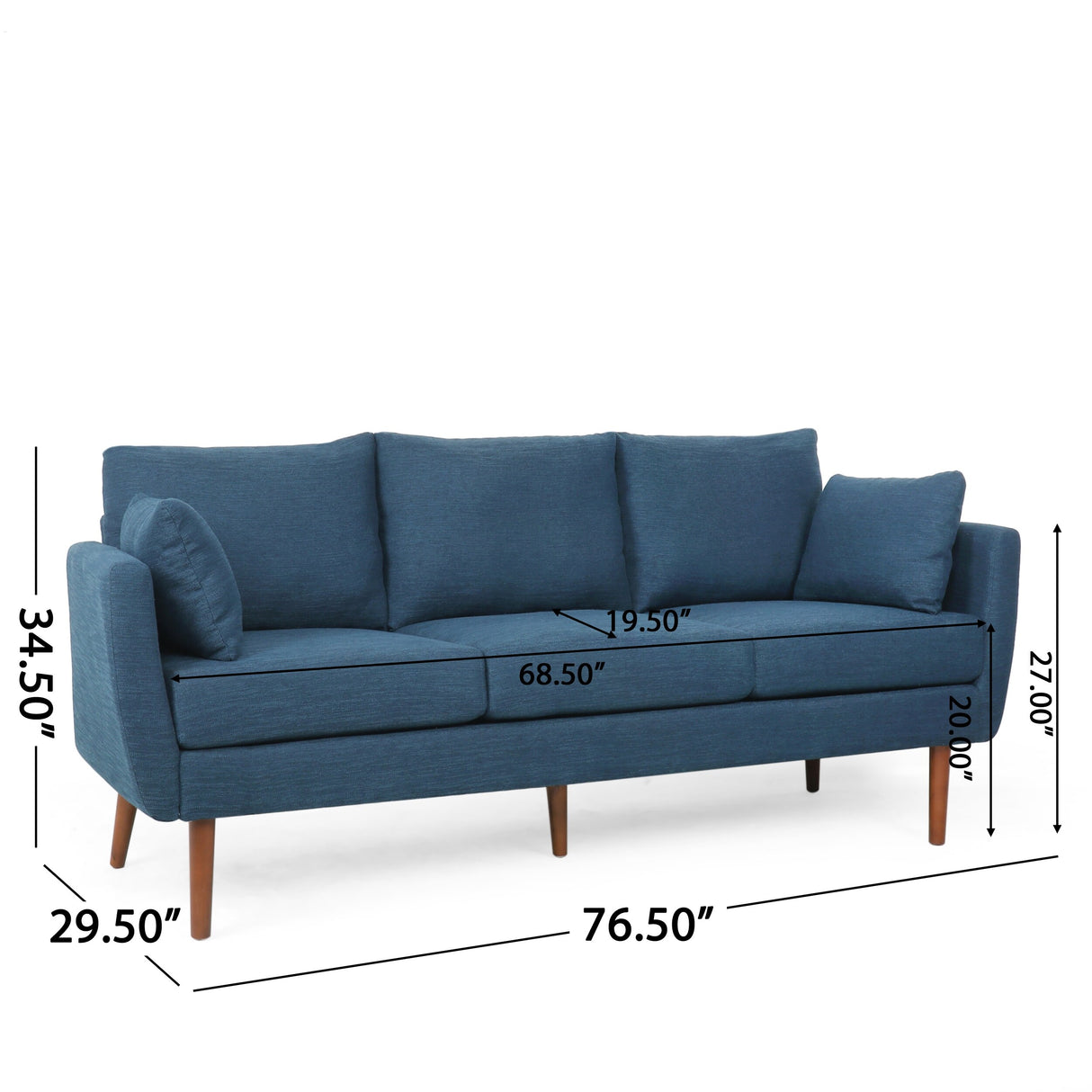 Feichko Pillow Back 3 Seater Sofa by Christopher Knight Home