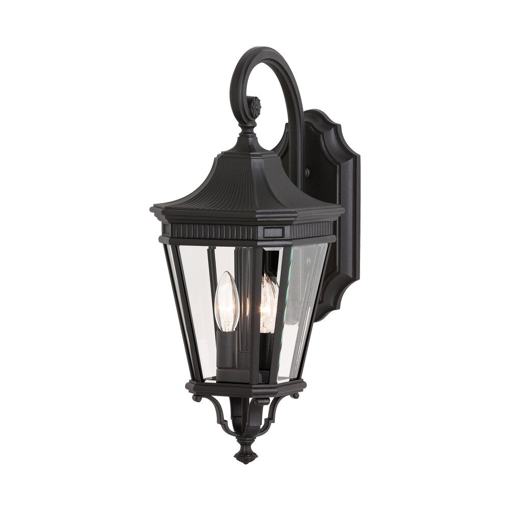 Feiss 2 - Light Wall Lantern, Black