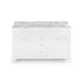 Feldspar 60'' Wood Double Sink Bathroom Vanity with Carrera Marble Top by Christopher Knight Home