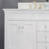 Feldspar 60'' Wood Double Sink Bathroom Vanity with Carrera Marble Top by Christopher Knight Home