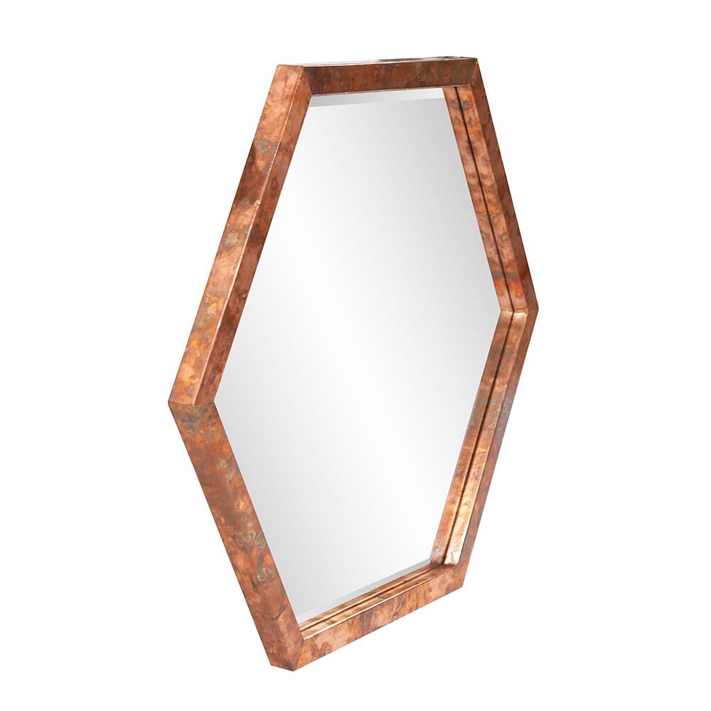 Allan Andrews Felix Wood Framed Wall Mirror - Copper