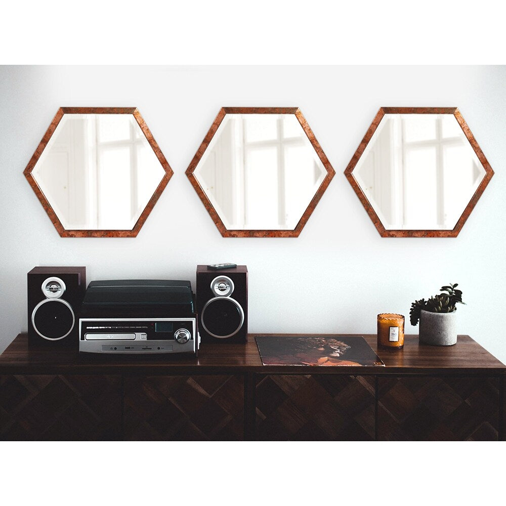 Allan Andrews Felix Wood Framed Wall Mirror - Copper