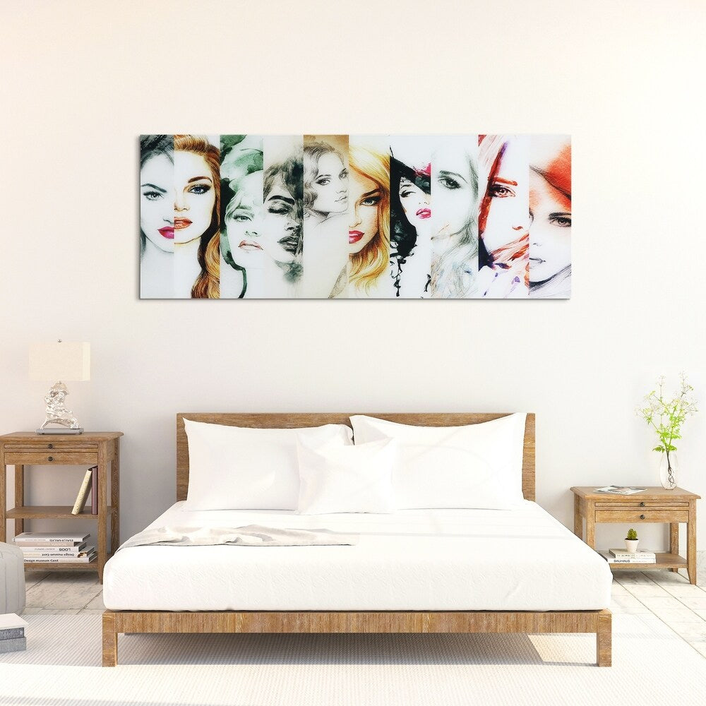 "Female"Frameless Free Floating Tempered Art Glass Wall Art by EAD Art Coop