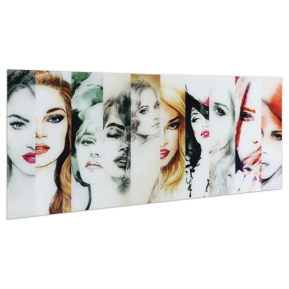 "Female"Frameless Free Floating Tempered Art Glass Wall Art by EAD Art Coop