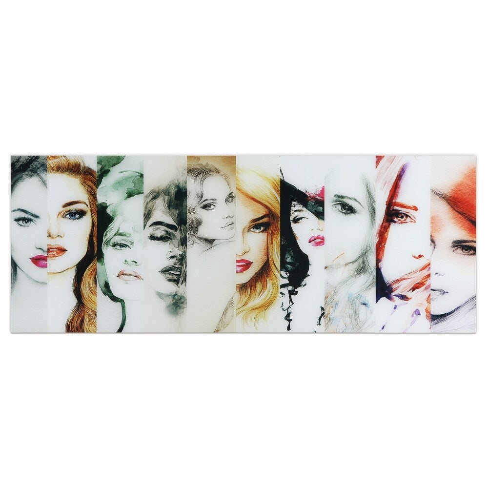 "Female"Frameless Free Floating Tempered Art Glass Wall Art by EAD Art Coop