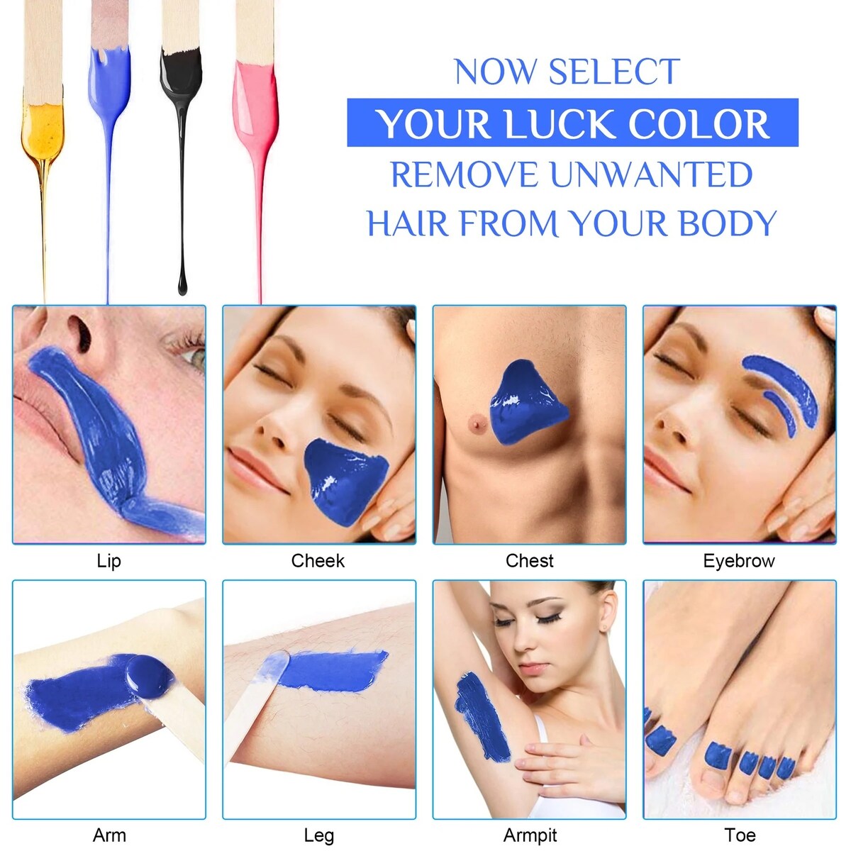 Femiro Complete Home Waxing Kit with 4 Bags of Wax Beads, Pre & Post Wax Spray, Silicone Wax Pot, Applicator Sticks