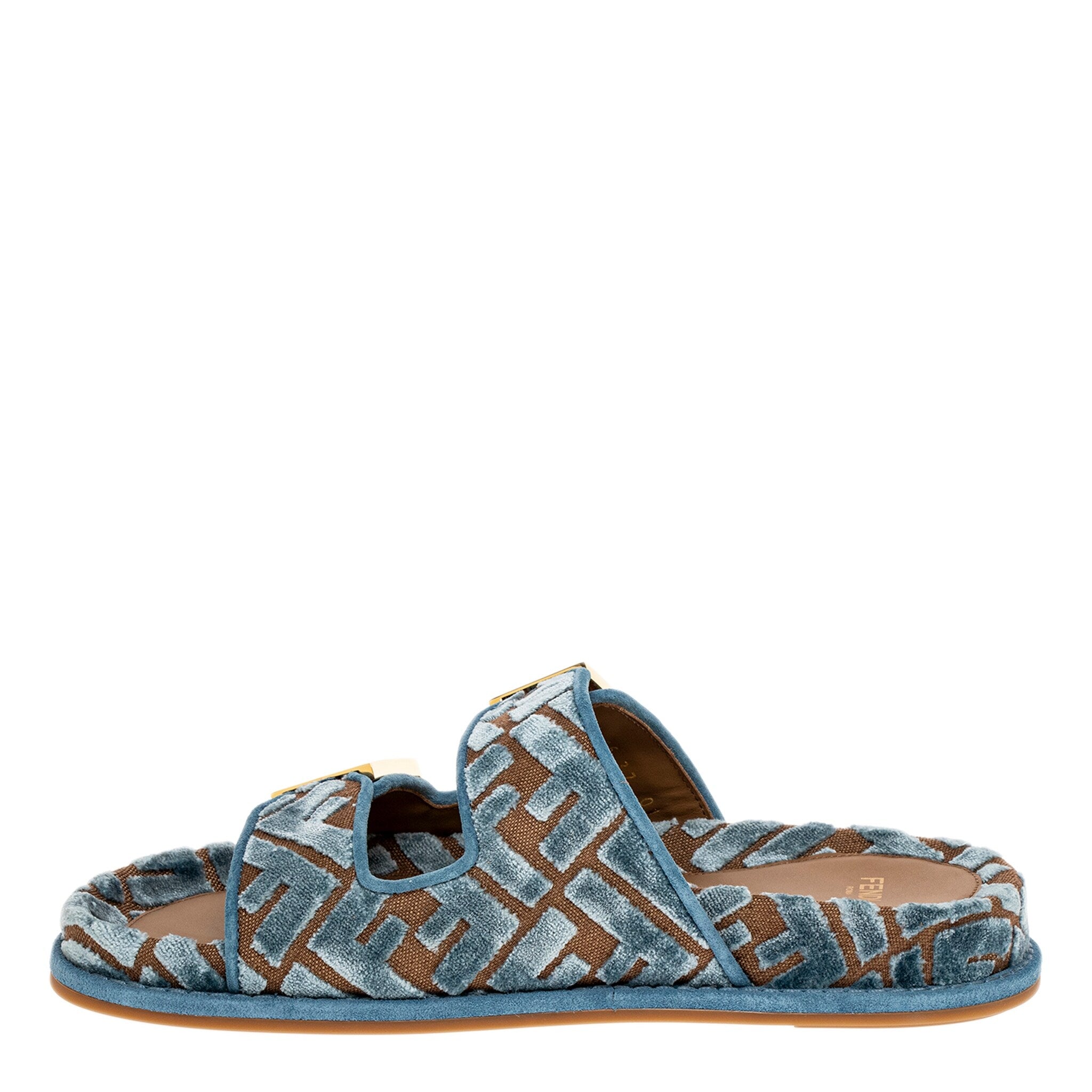 Fendi Feel FF Jacquard Slides – Overstock