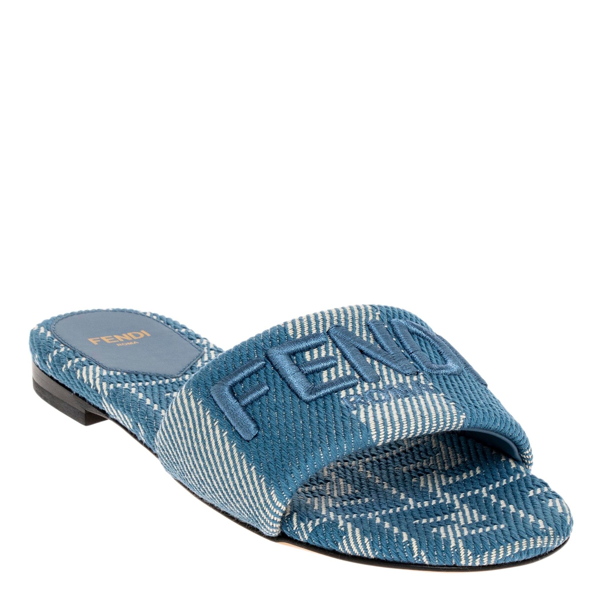 【関税&送料込】Fendi Sandalo Slide Fendi Sunshine Fendi Sunshine Jacquard Slide - Grey – Overstock