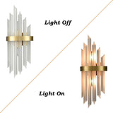 Ferentino Modern Glass Rod Wall Sconces Set of 2