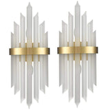 Ferentino Modern Glass Rod Wall Sconces Set of 2
