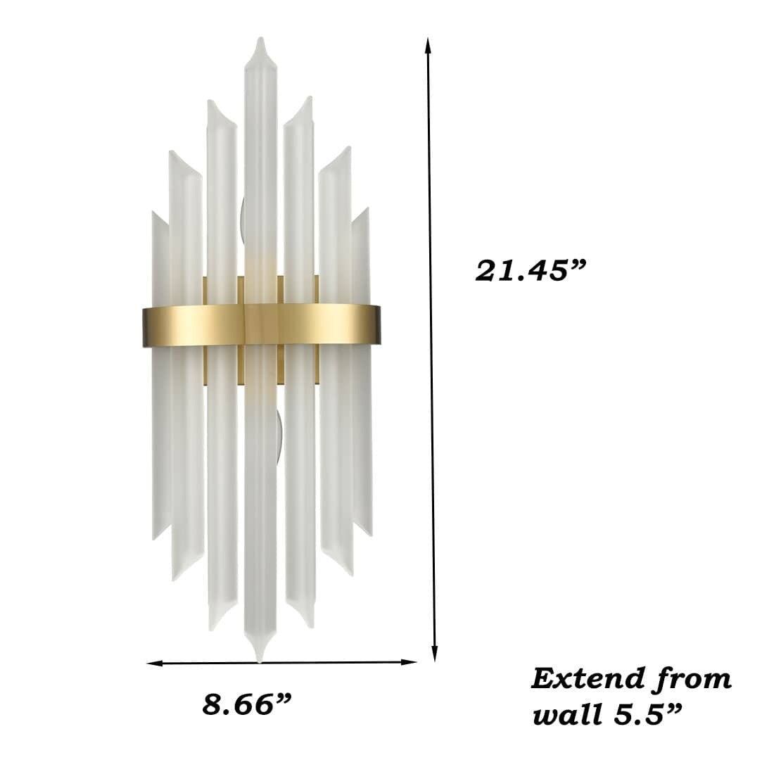 Ferentino Modern Glass Rod Wall Sconces Set of 2
