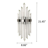 Ferentino Modern Glass Rod Wall Sconces Set of 2