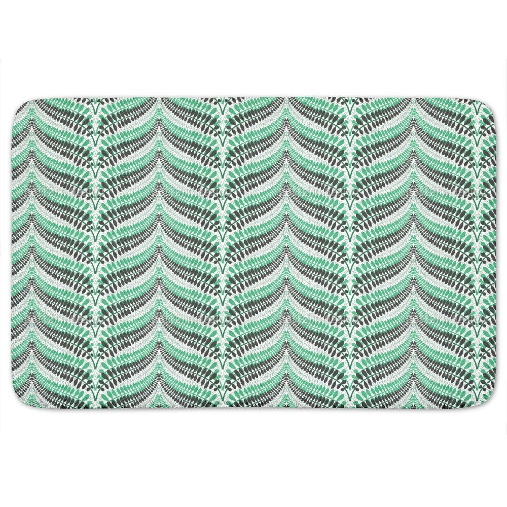 Fern Chevron Bath Mat - Multi-color