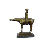 Fernando Botero Rare Abstract Modern Art Man Riding Horse Bronze Sculpture Decor