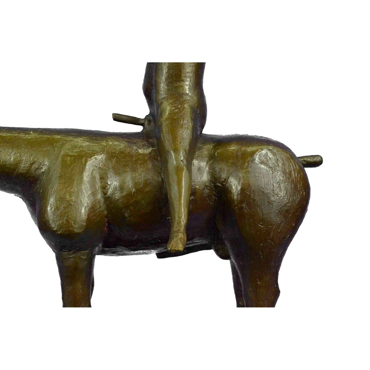 Fernando Botero Rare Abstract Modern Art Man Riding Horse Bronze Sculpture Decor