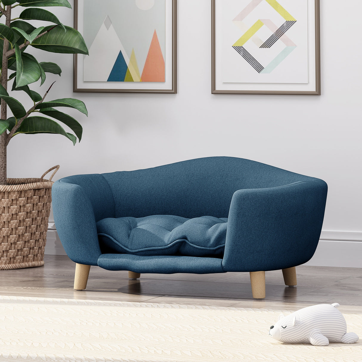 Ferncliffe Mid Century Fabric Pet Bed by Christopher Knight Home