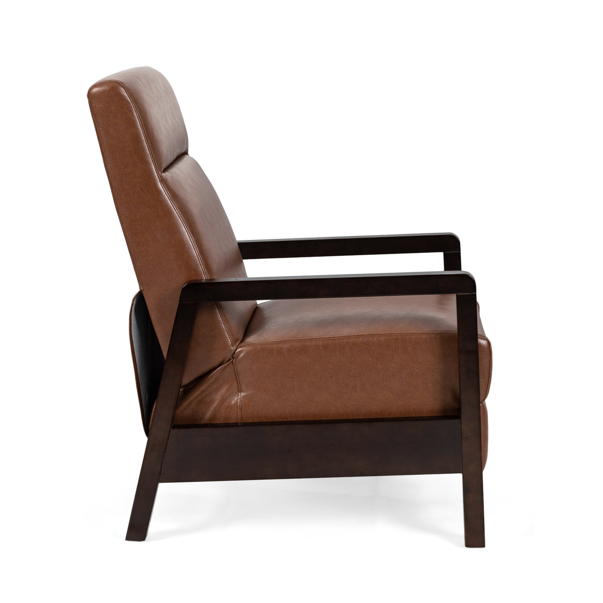 Fernhill Faux Leather Upholstered Pushback Recliner by Christopher Knight Home