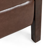 Fernhill Faux Leather Upholstered Pushback Recliner by Christopher Knight Home