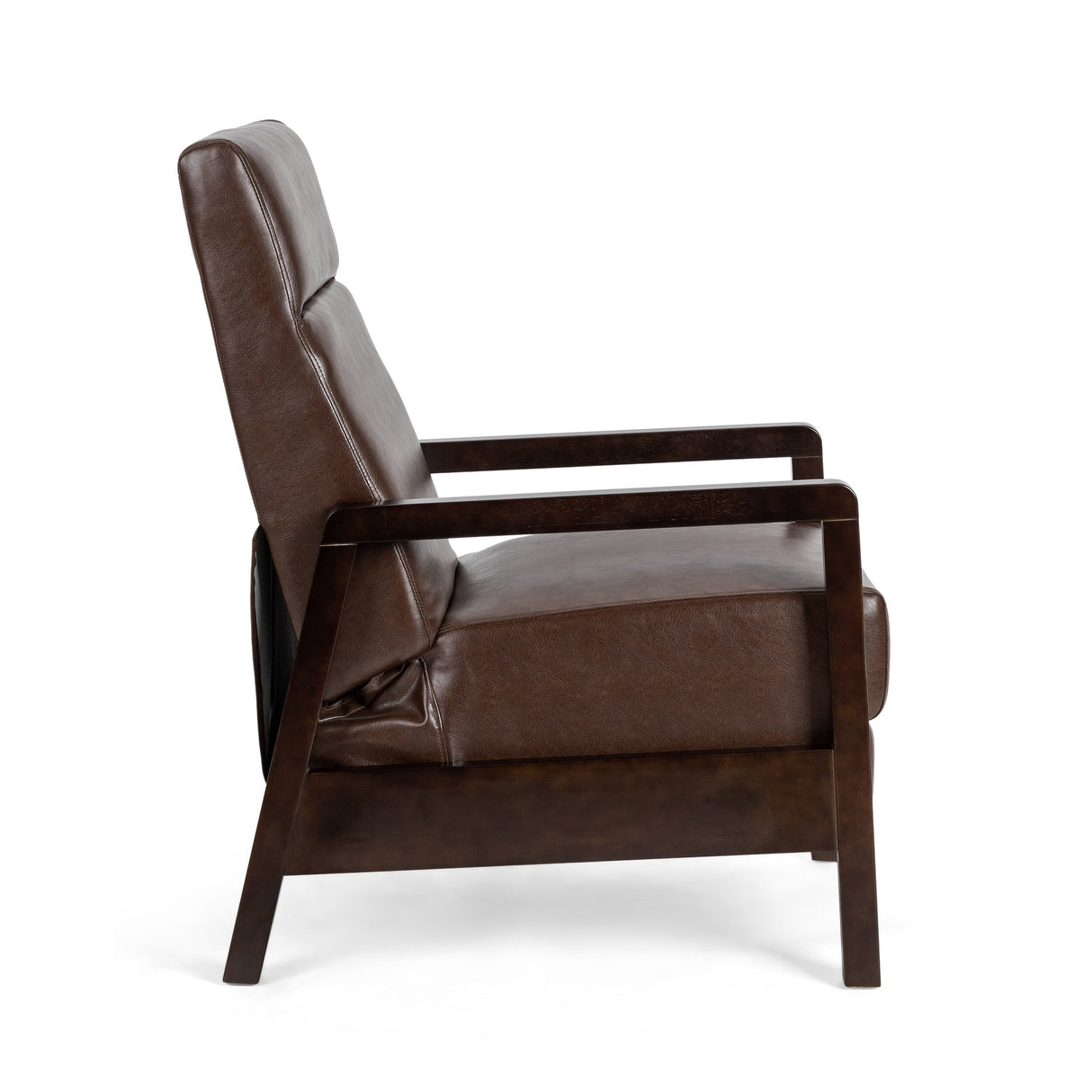 Fernhill Faux Leather Upholstered Pushback Recliner by Christopher Knight Home
