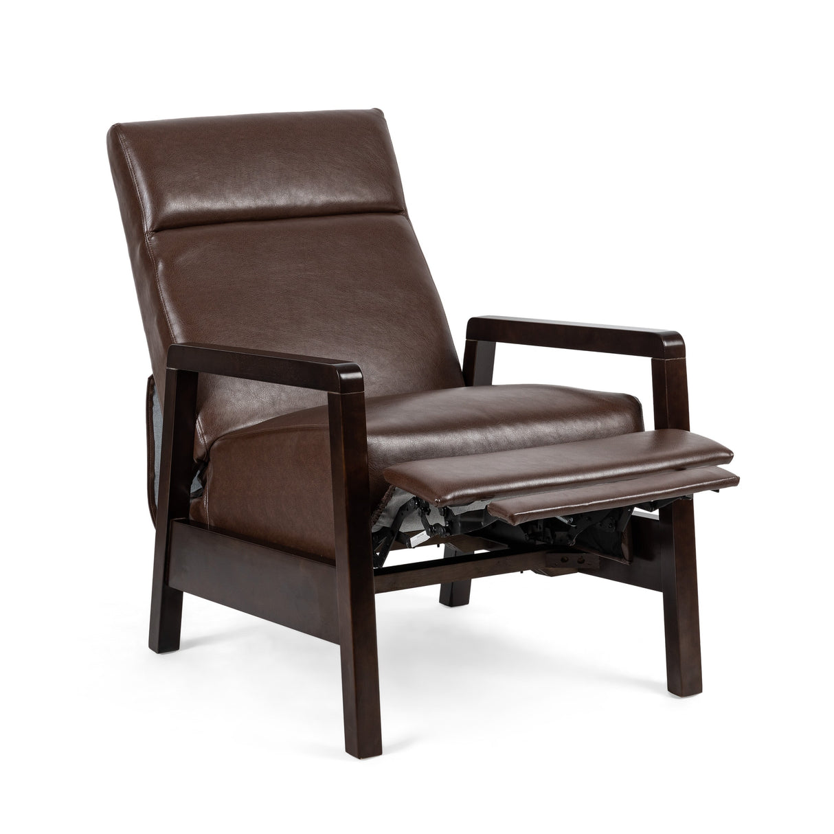 Fernhill Faux Leather Upholstered Pushback Recliner by Christopher Knight Home