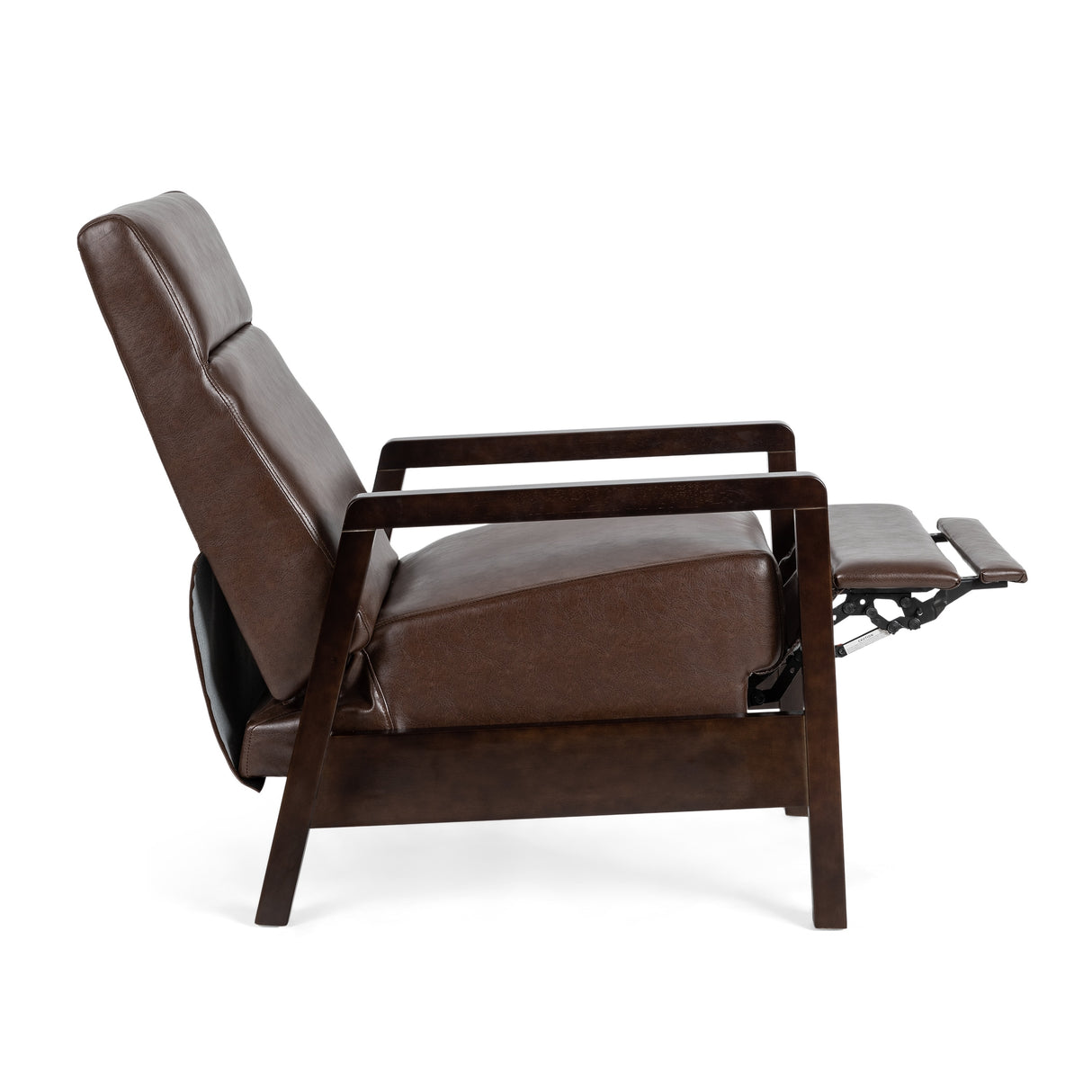 Fernhill Faux Leather Upholstered Pushback Recliner by Christopher Knight Home