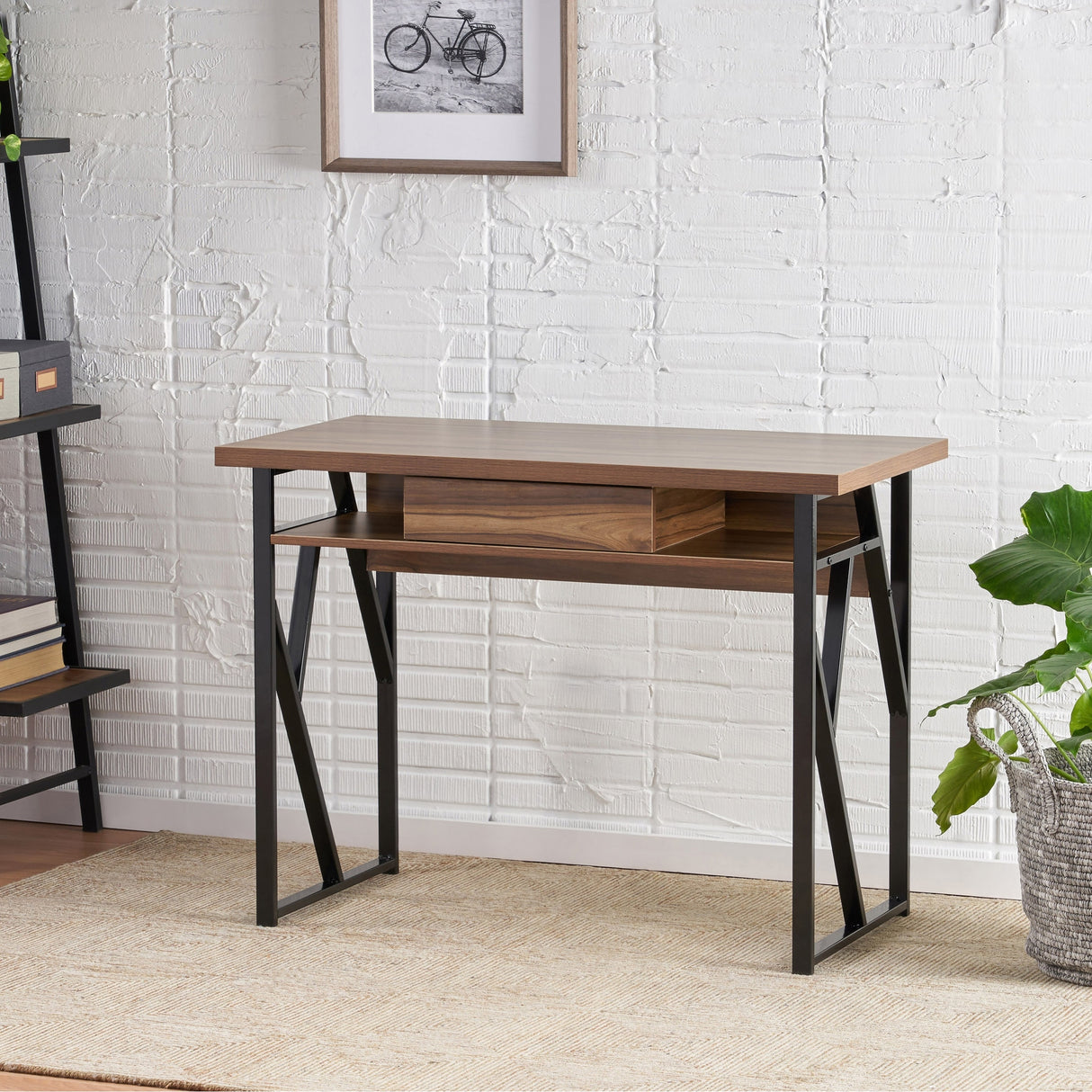 Fernwood Modern Faux Wood Writing Desk by Christopher Knight Home