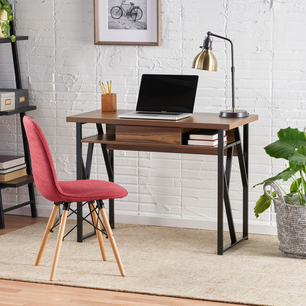 Fernwood Modern Faux Wood Writing Desk by Christopher Knight Home