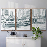 Ferryboats IV - Multi Piece Framed Canvas