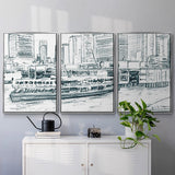 Ferryboats IV - Multi Piece Framed Canvas