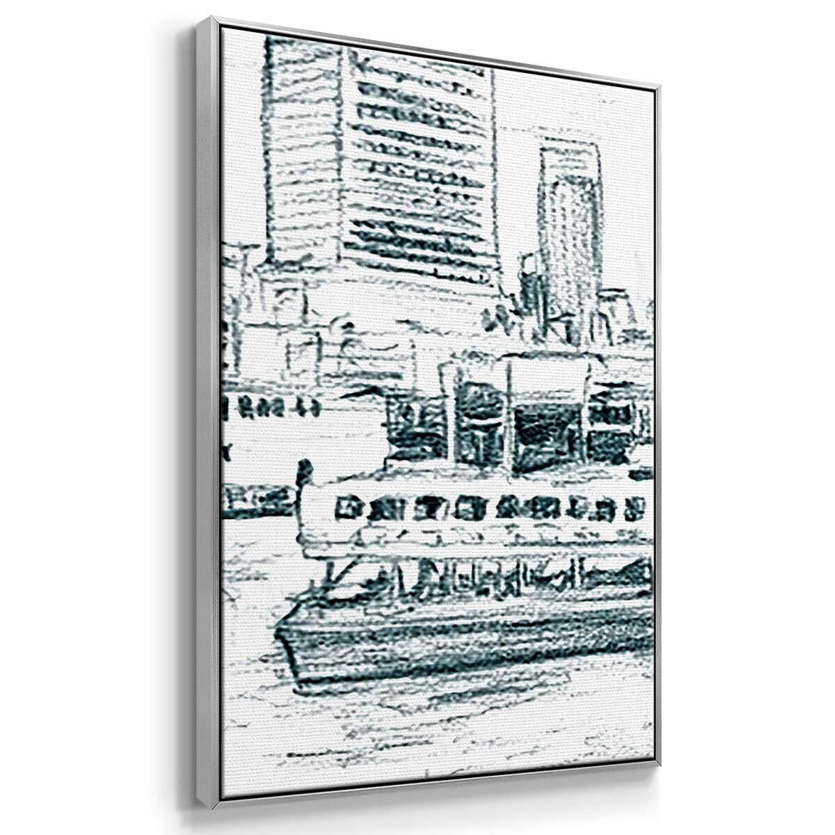 Ferryboats IV - Multi Piece Framed Canvas