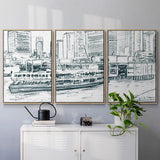 Ferryboats IV - Multi Piece Framed Canvas