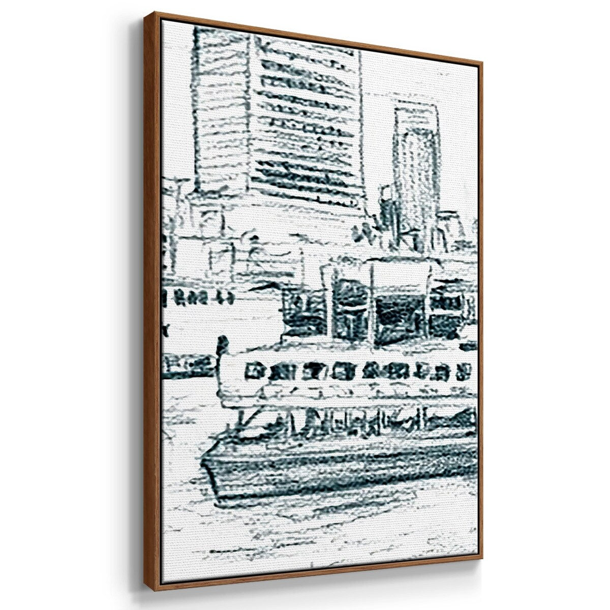 Ferryboats IV - Multi Piece Framed Canvas