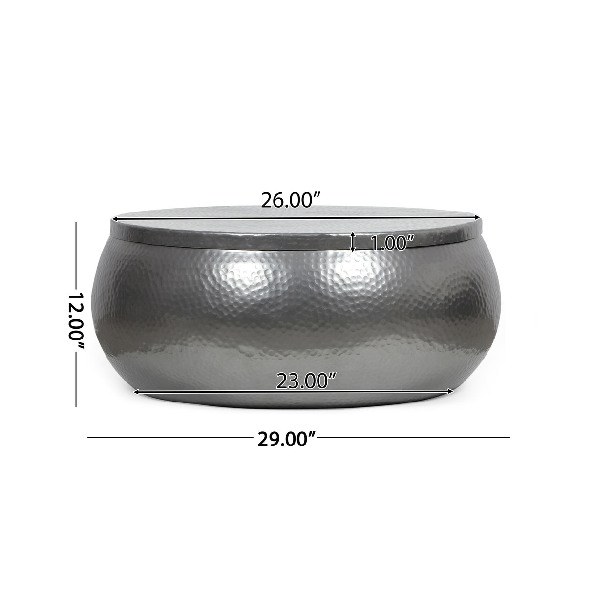 Ferster Aluminum Drum Coffee Table by Christopher Knight Home