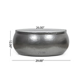 Ferster Aluminum Drum Coffee Table by Christopher Knight Home