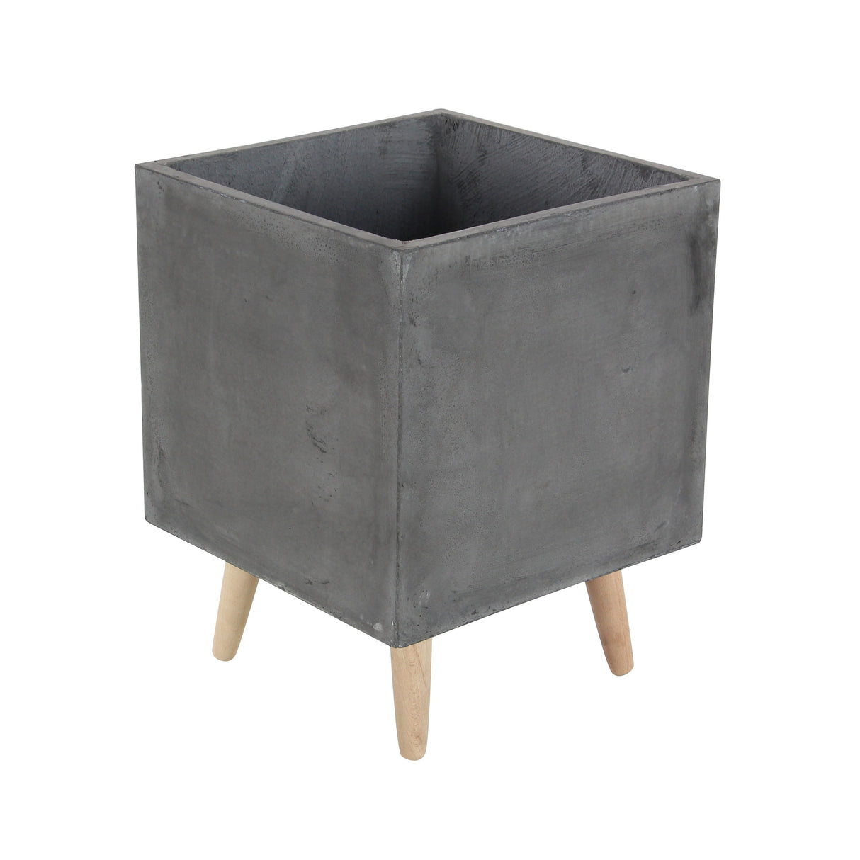 White Light Grey or Grey Fiber Clay Boho Modern Planter Pot (Set of 2) - S/2 15", 18"H