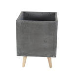 White Light Grey or Grey Fiber Clay Boho Modern Planter Pot (Set of 2) - S/2 15", 18"H