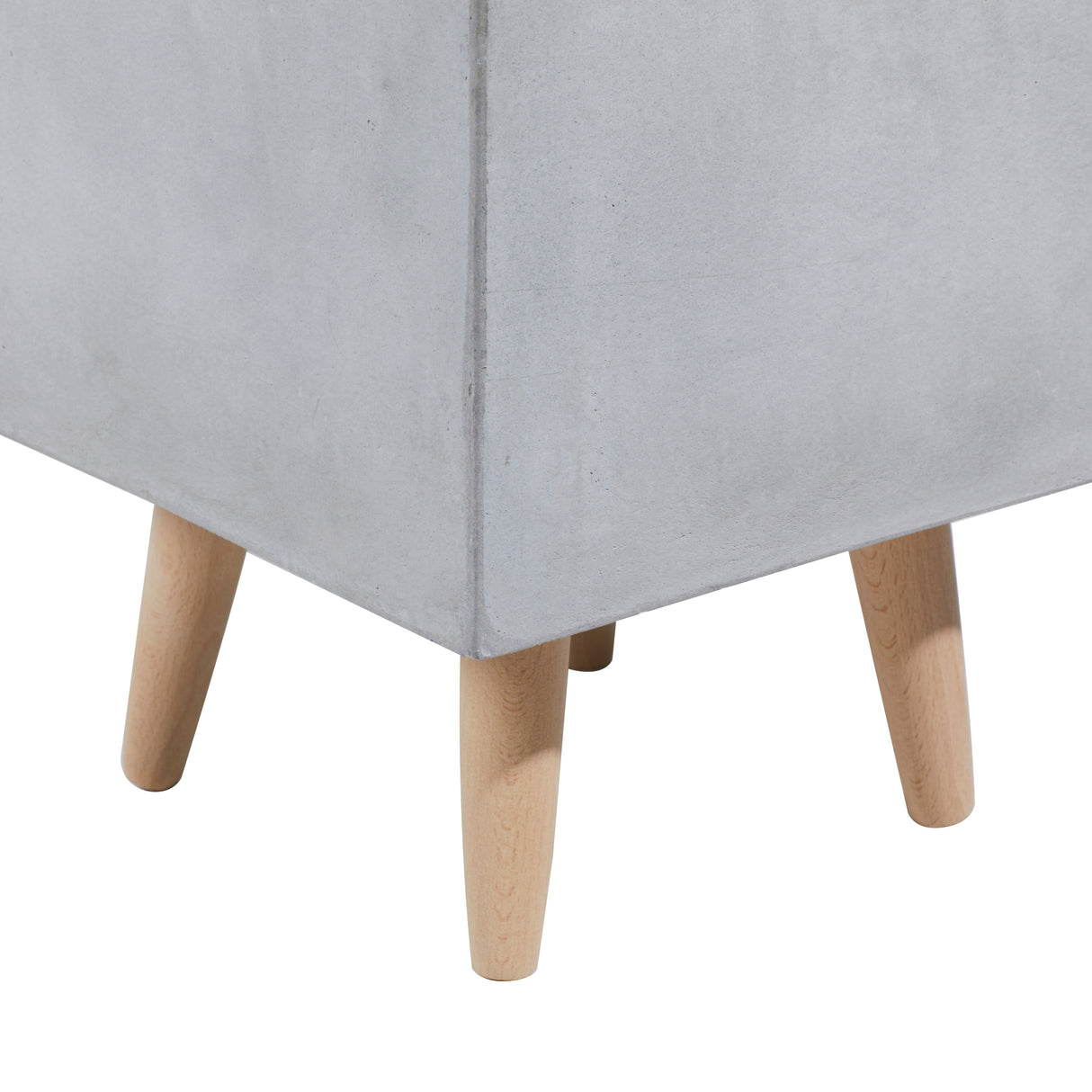 White Light Grey or Grey Fiber Clay Boho Modern Planter Pot (Set of 2) - S/2 15", 18"H
