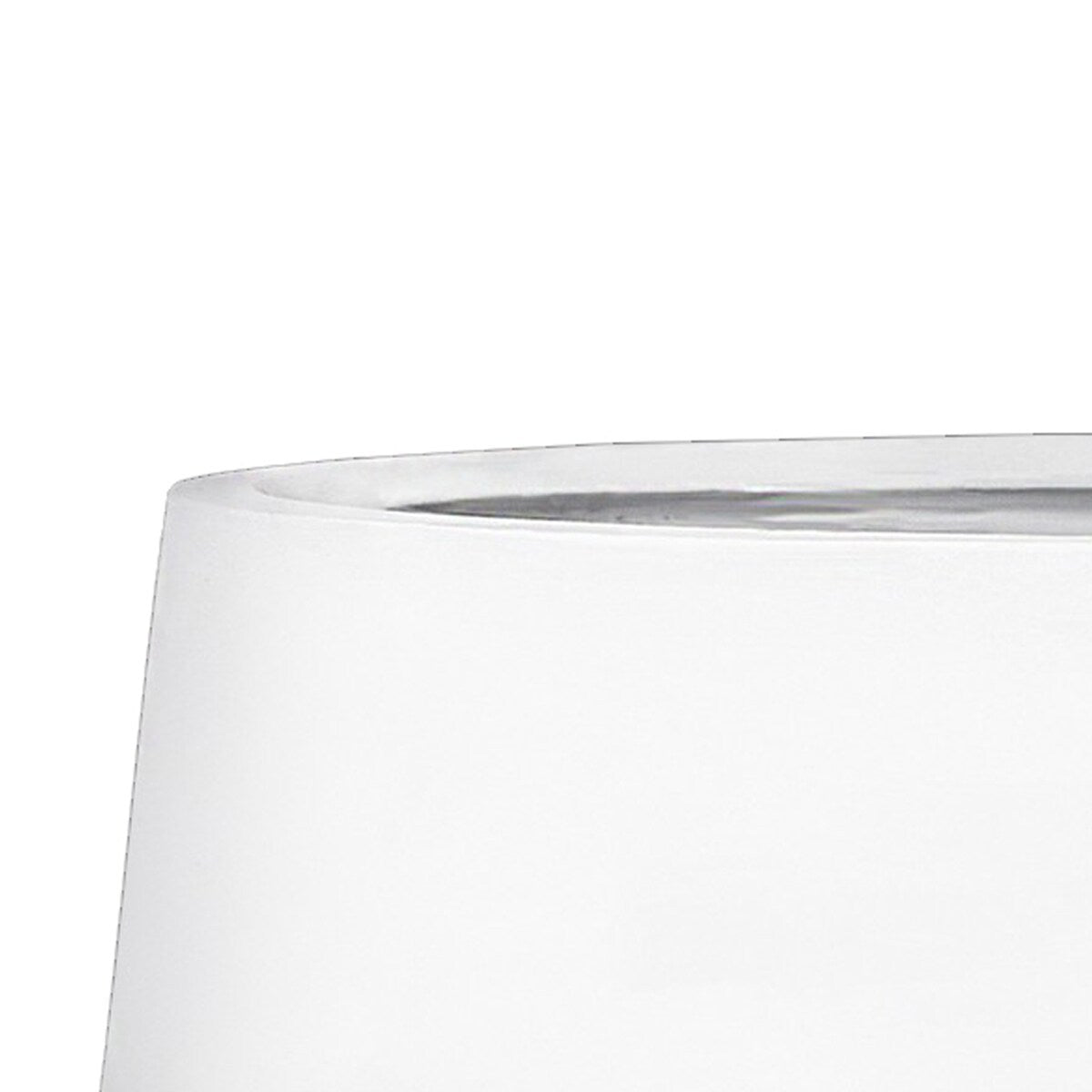 Fiberstone Round Planter with Tapered Base, Set of 2, White